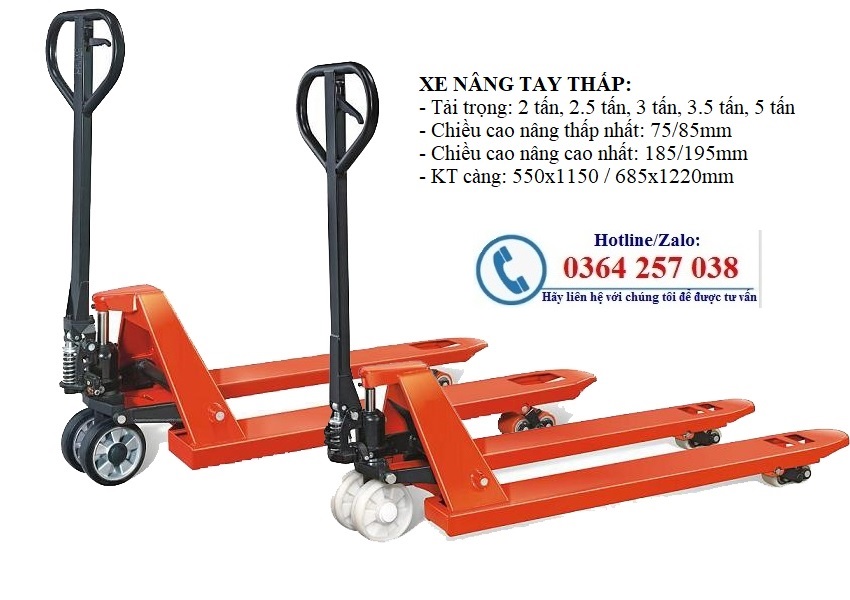 Xe nâng tay thấp, xe nâng tay cao giá rẻ trên Toàn quốc